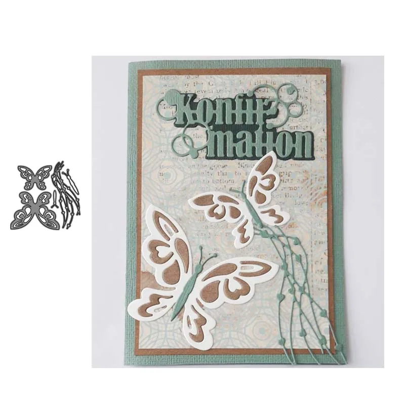 

Metal Cutting Dies Butterfly and vine Crafts Stencil For DIY Scrapbooking Paper/photo Cards Embossing Die