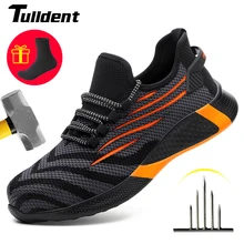 Chaussures de sécurité pour hommes et femmes, baskets respirantes et légères avec embout en acier Anti écrasement et Anti perforation, bottes de travail de qualité