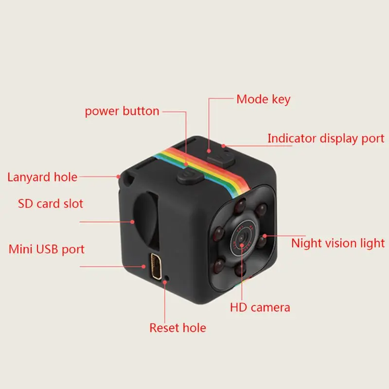 

SQ11 Mini Camera HD 1080P Small Cam Sensor Night Vision Camcorder Micro Video DVR DV Motion Recorder
