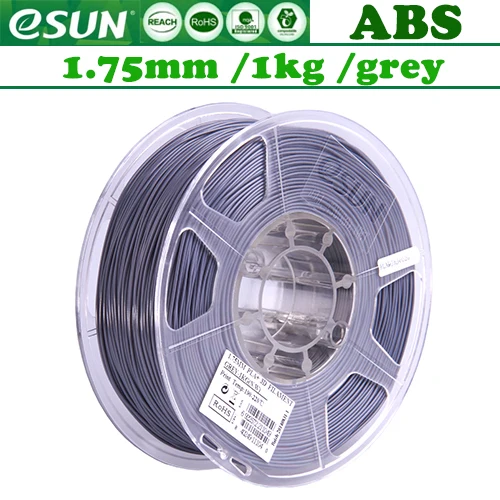 ABS! Esun Филамент пластик для ANET ender3 3d принтер/1 кг 340 м/PETG/ABS/TPU из России - Цвет: ABS-Grey