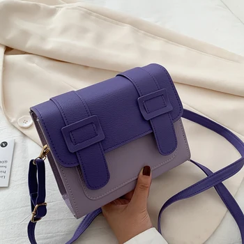 

PU Leather Shoulder Bags For Women 2020 Hit Color Designer Handbags Crossbody Bags Fashion All-match Messenger Bags Purse