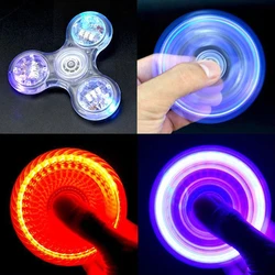 New LED Light Fidget Spinner,Rainbow Fidget Toy Light Finger Hand Spinner for Kids Adults