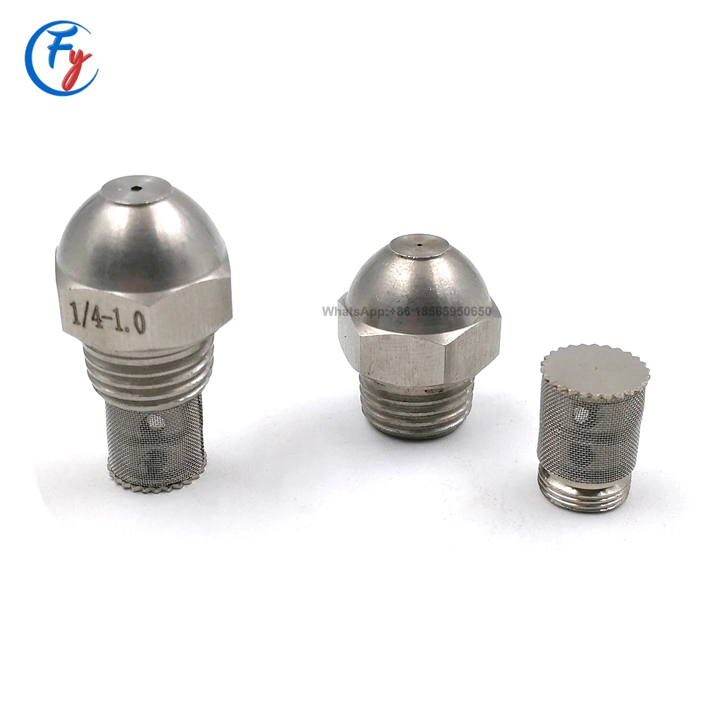 1/4 Inch Male Thread Industrial Stainless Steel Oil Nozzle For Burner Boiler Oil Burner Nozzle Fog Mist Nozzle 60 Degree 6