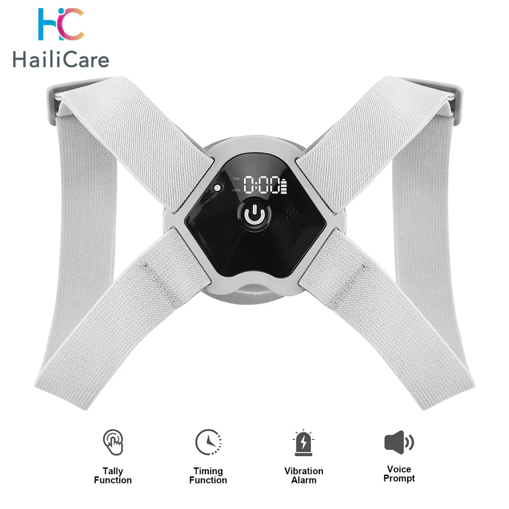 Intelligent Induction Posture Corrector Voice Prompts Upper Back Spine Trainer Adjustable Waist Straps Belt for Men Women Child | Красота и
