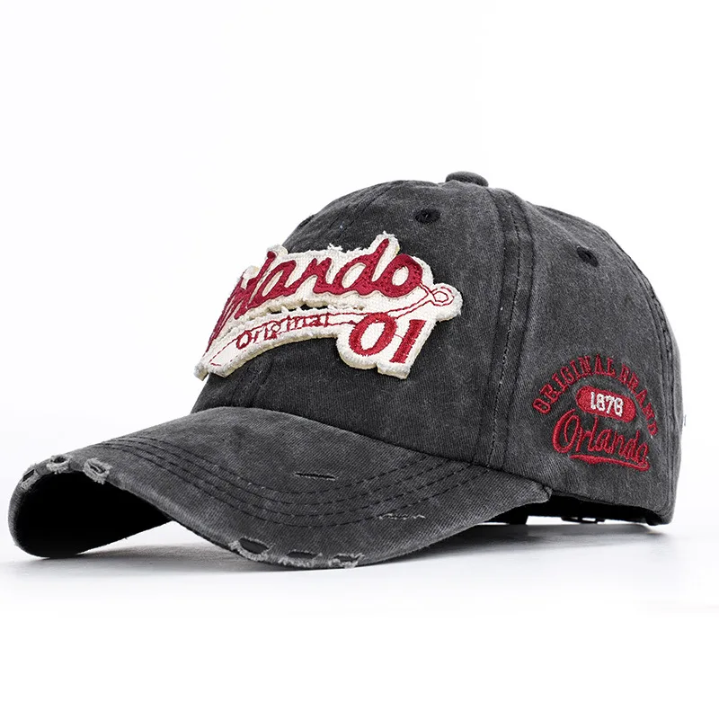 

2019 Go Dad Hat Make Old Washed Baseball Caps Cotton Orlando Embroidered Alphabet Men's Duck Tongue Sold Quickly