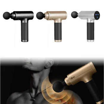 

Metal LCD Massage Percussion Massager Instrument Sport Muscle Relaxing Therapy Workout Fitness Muscle Relief Massager
