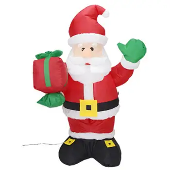 

Airblown Santa Claus Gift Package Christmas Giant with LED Inflatable Hotel Inflatables Santa Claus Cute Home Decoration