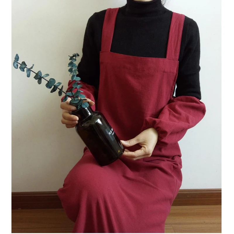 Scandinavian Cotton linen Apron women unisex aprons Gardening Florist Coffee Shops Kitchen Baking cleaning Aprons Pastry Uniform
