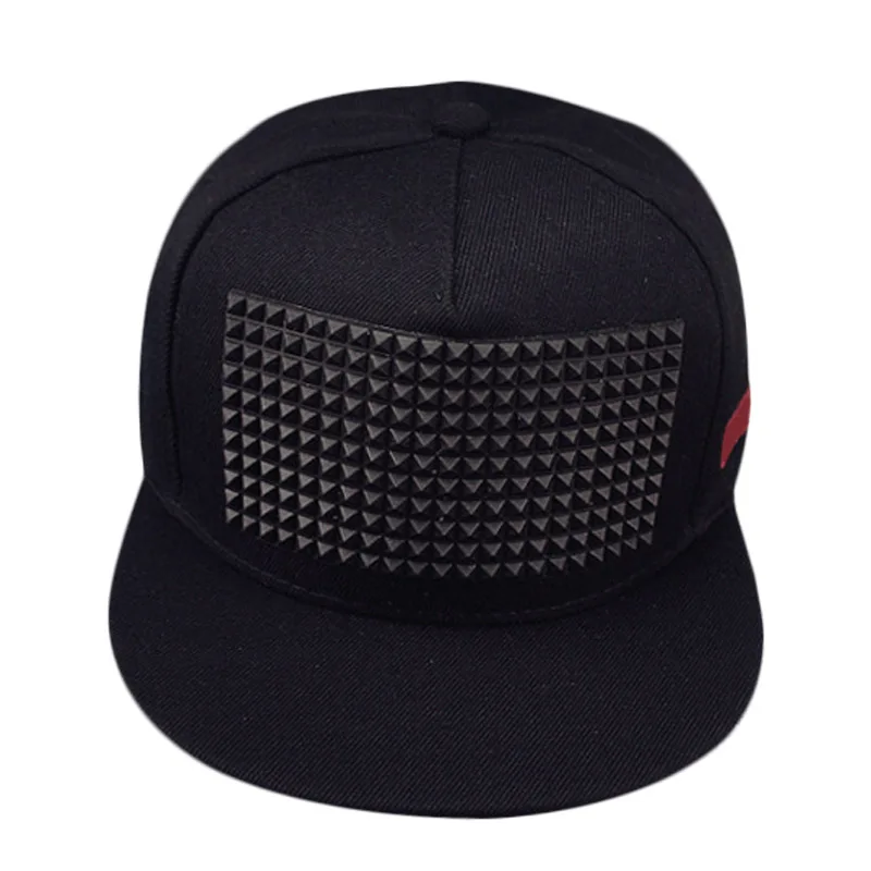 Модная летняя Бейсболка унисекс, солнцезащитная Кепка, хип-хоп кепка с заклепками, декоративная Регулируемая Кепка для мужчин и женщин, повседневные кепки с плоским козырьком S55