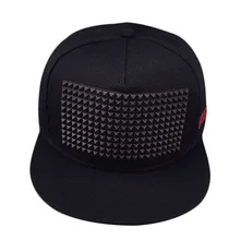 Модная летняя Бейсболка унисекс, солнцезащитная Кепка, хип-хоп кепка с заклепками, декоративная Регулируемая Кепка для мужчин и женщин, повседневные кепки с плоским козырьком S55