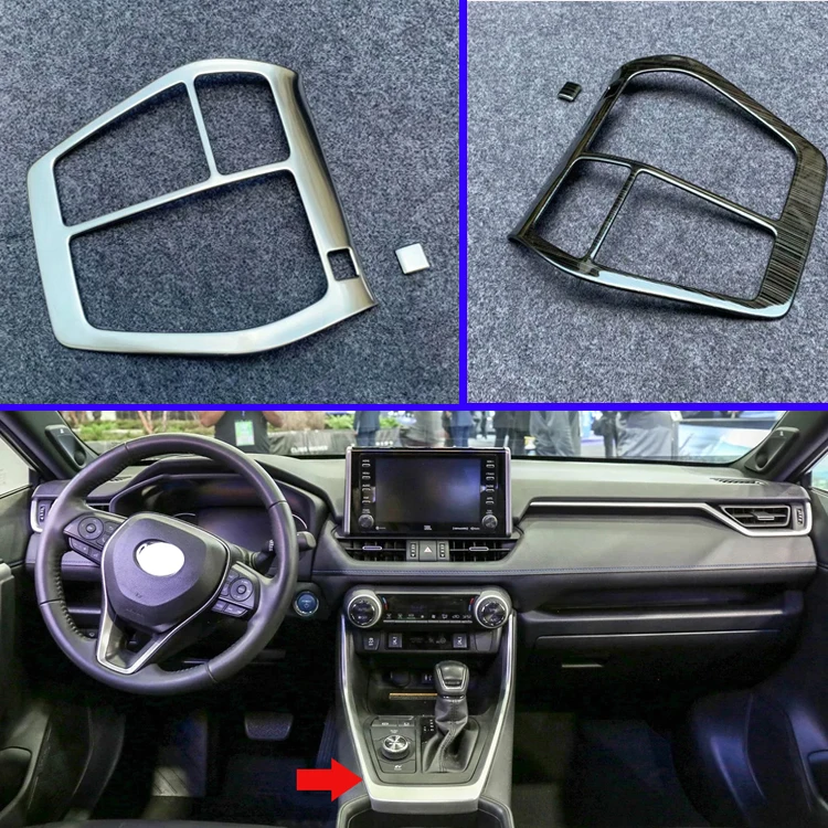 

For TOYOTA Rav4 (XA50) 2019 2020 Car Accessories Gear Shift Panel Center Console Cover Trim Frame Car Styling Sticker