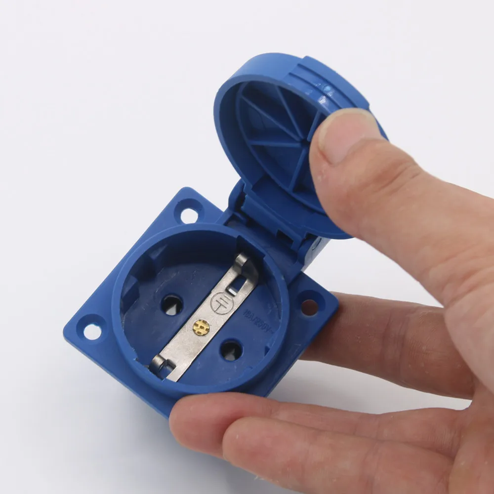 1pcs  ǥ 2 ھ 10A-16A EU ÷  Ŀ 2 Ȧ    220V