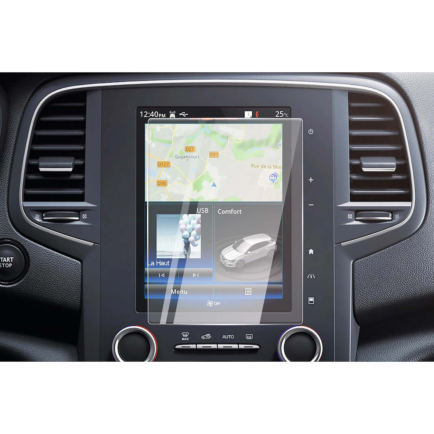 RUIYA Car Screen Protector For Megane 4 R-Link 2016 2017 2018 7 Inch 8.7 Inch GPS Navigation Touch Center Display Screen