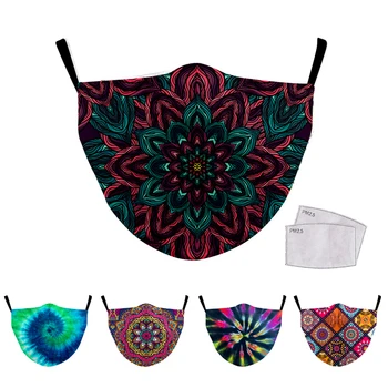 

NEW Fashion Print Face Fabric Mask Simple Design Washable Masks Adult Reusable Mouth Cover Florals