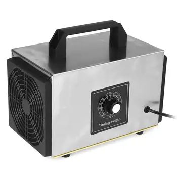 

24G/H Ozone Generator Machine Stainless Steel Air Purifier Air Cleaner Sterilization Cleaning Formaldehyde with Timing Switch