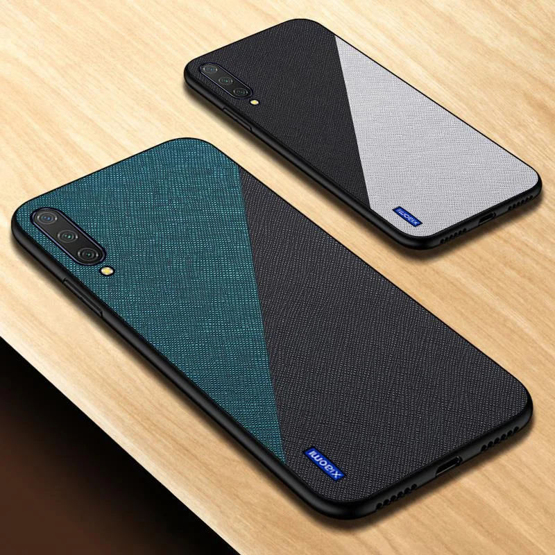Тонкий тканевый чехол Mi 9T 9 Pro для Xiaomi Note 10 Lite 8 SE A3 кожаный с текстурой Xiomi