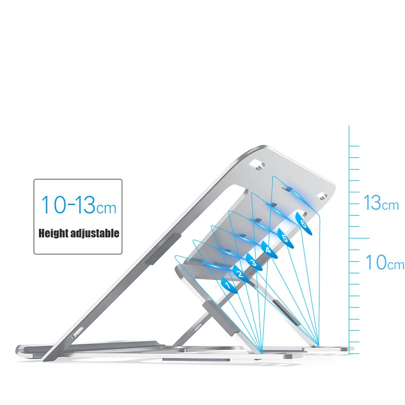 Высокое качество подставка для ноутбука Регулируемый складной держатель алюминиевый кронштейн для Macbook Asus lenovo ноутбук тепловое снижение охлаждающая база