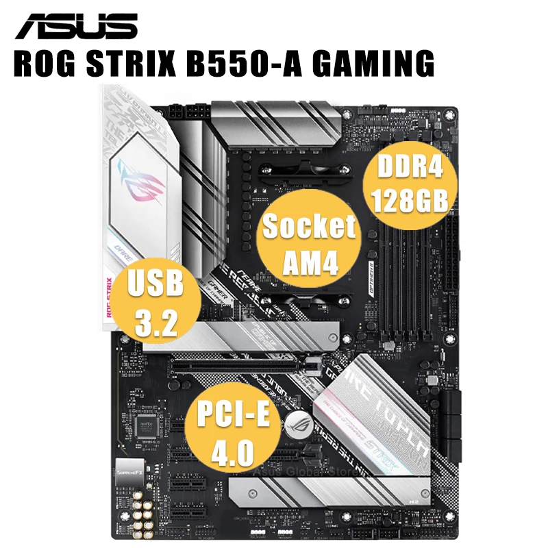 ASUS ROG STRIX B550-A GAMING AM4 ATX AMD Motherboard 