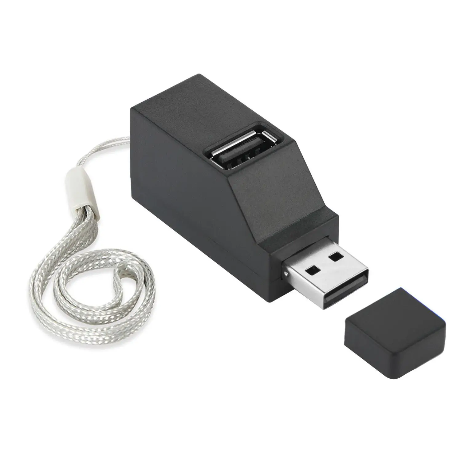 Высокая скорость 3 порта USB 2,0 мульти концентратор разветвитель расширения Настольный ПК ноутбук адаптер
