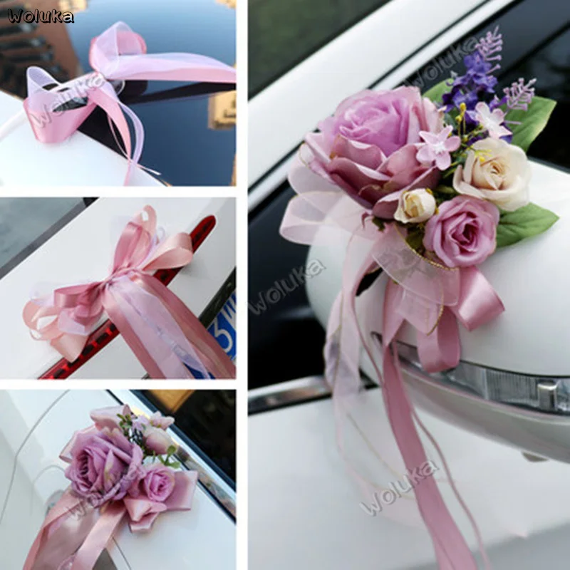 Свадебные дверные ручки автомобиля зеркало заднего вида Украшение основной автомобиль один продукт Моделирование Цветок диск CD50 Q03