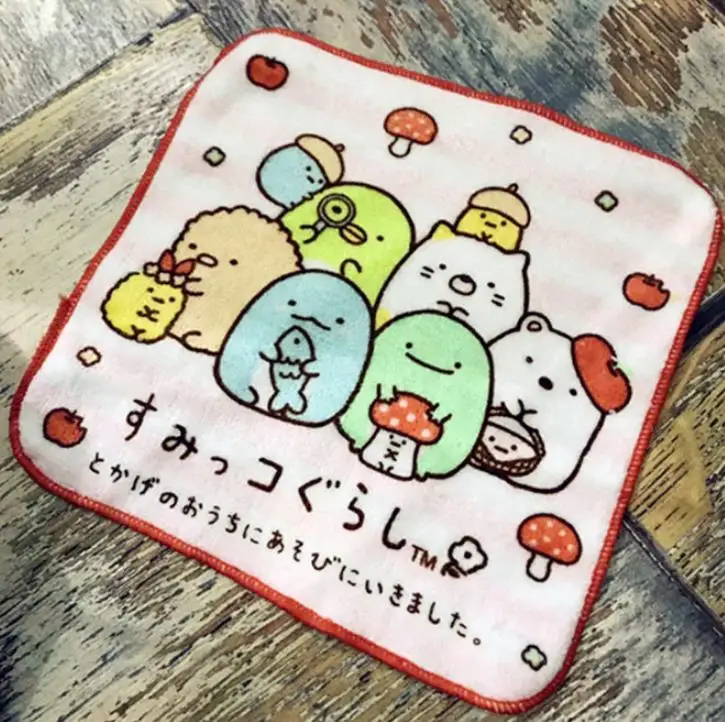 1 шт. изысканное японское Сумико гураши квадратное плюшевое полотенце для рук носовой платок детский подарок плюшевые игрушки