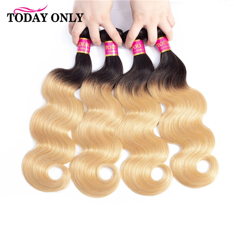 TODAY ONLY Blonde 1/3/4 Bundles Body Wave Bundles Brazilian Hair Weave Bundles Ombre Human Hair Bundles 2 Tone 1b 27 Remy Hair TODAY ONLY Blonde 1/3/4 Bundles Body Wave Bundles Brazilian Hair Weave Bundles Ombre Human Hair Bundles 2 Tone 1b 27 Remy Hair