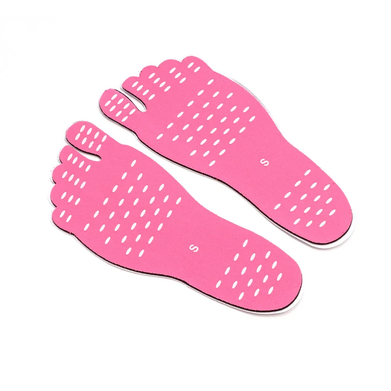Пляжные невидимые Нескользящие наклейки для ног обувь на липкой подошве Водонепроницаемый гипоаллергенный клей Уход за ногами сандалии - Цвет: Red-L