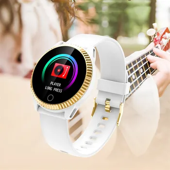 

Ladies Smart Watch C19 HD Screen SpO2 Monitor Message Notification Bluetooth Camera Control Fashion Fitness White Smart Watch