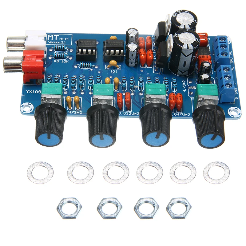 Новое поступление 1 шт. NE5532 OP-AMP HIFI предусилитель усилитель громкости тон эквалайзер плата управления Модуль 2 канала для домашнего усилителя