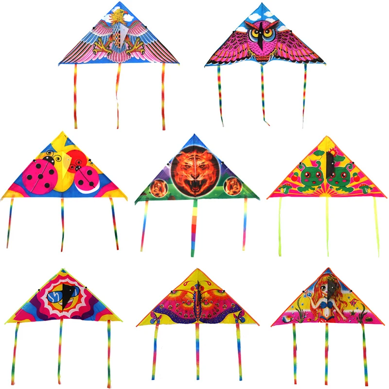 1Pcs Cartoon Kite Foldable Outdoor Flying Kite Children Without Control Bar And Line High Quality Kids Sport Toys