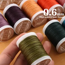 2021 fio encerado redondo para o ofício de couro costura cordão de poliéster cera revestido cordas trançado carteira sela saco diy sapatos 0.6mm