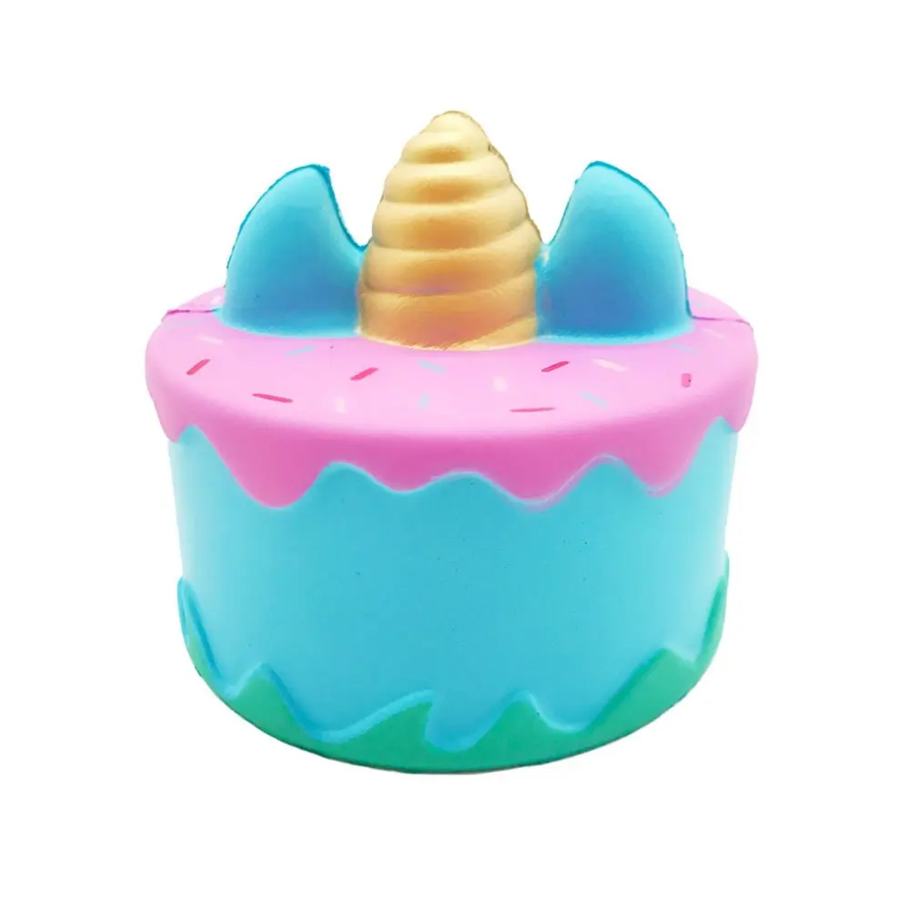 Soft Slow Rebound Binaural Unicorn Cake Toy Slow Rebound Binaural Unicorn Cake Simulation Model Pressure Release Toy