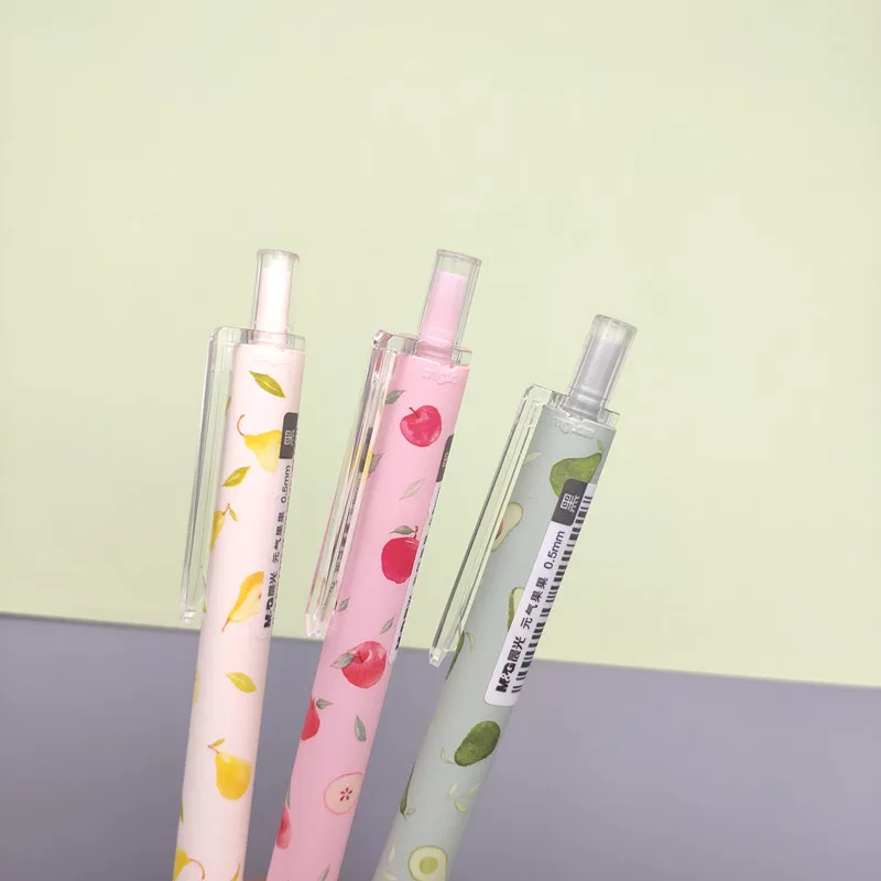 Фруктовый стиль клик + подключенные гелевые чернила ручка 0 5 мм черные