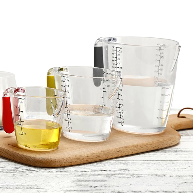 3 Piece Nesting Liquid Measuring Cups, Set of 3 and have Clear