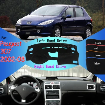 

Protective Pad Instrument platform cover Mat Board Cover Avoid Light Pad for Peugeot 307 2002~2008 307sw 307cc 2003 2004 2005