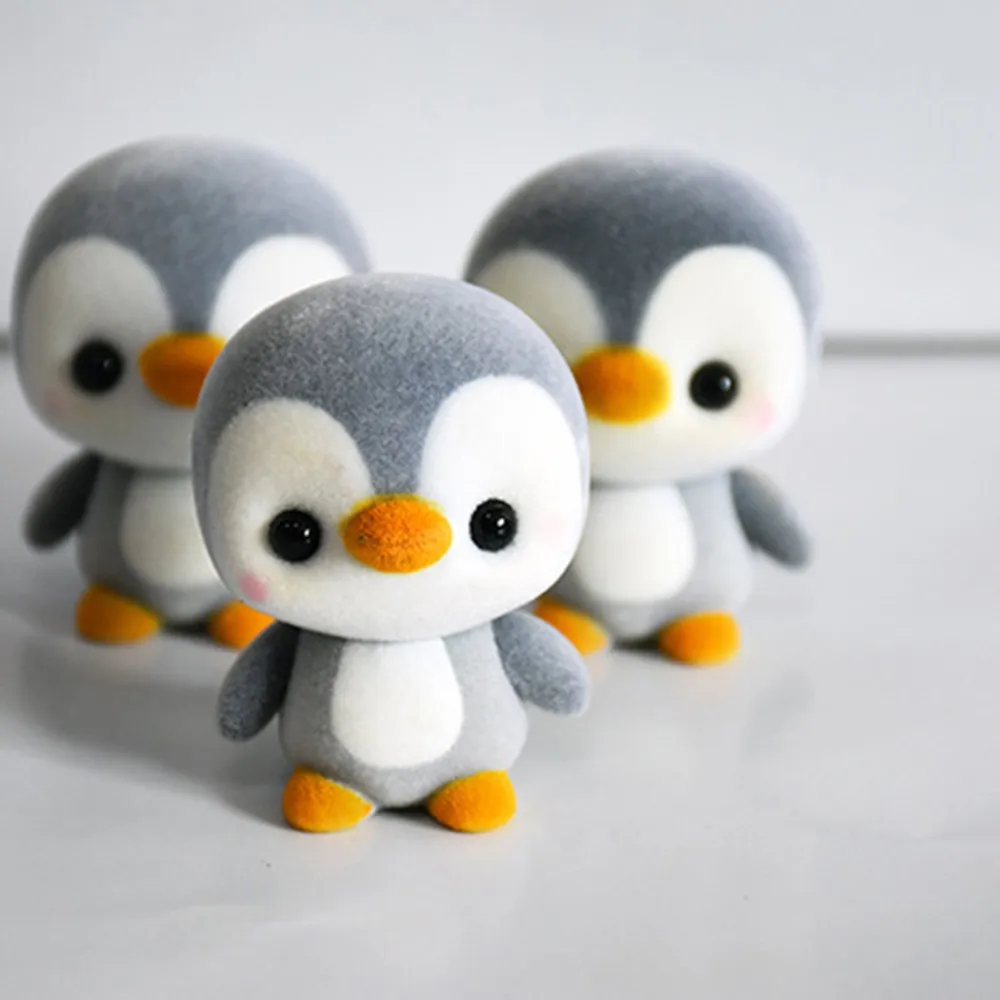 5 см мини Флокирование украшения куклы пингвин 4 цвета Kawaii кукла игрушка для