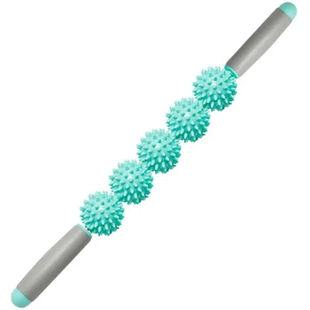 

New Yoga Massage Stick Relax Muscle Roller 5 Hedgehog Balls Anti Cellulite Slimming Muscle Body Massage Stick Massage Relax Tool