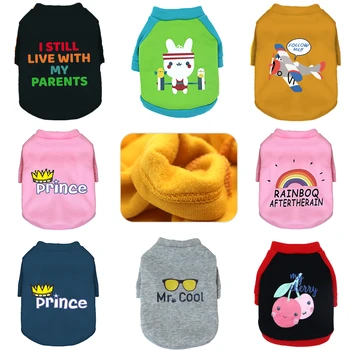

Fleece Dog Clothes for Small Middle Dog Coats Jacket Winter Pet Cats Clothing Chihuahua Cartoon Pets Clothing for Dog Costume