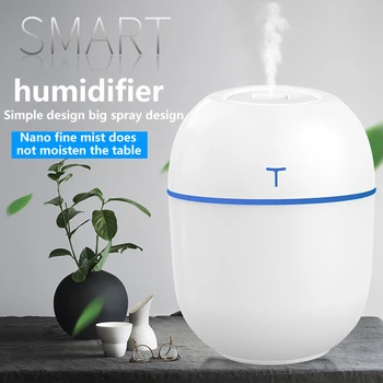 

ELOOLE Home Appliances USB Humidifier Cute Ultrasonic Cool Mist Aroma Air Oil Diffuser Romantic Color LED Lamp Humidificador