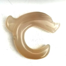 

YIZHU CULTUER ART Collection Chinese Oid Natural Agate Carving Hongshan Culture Dragon Pendant