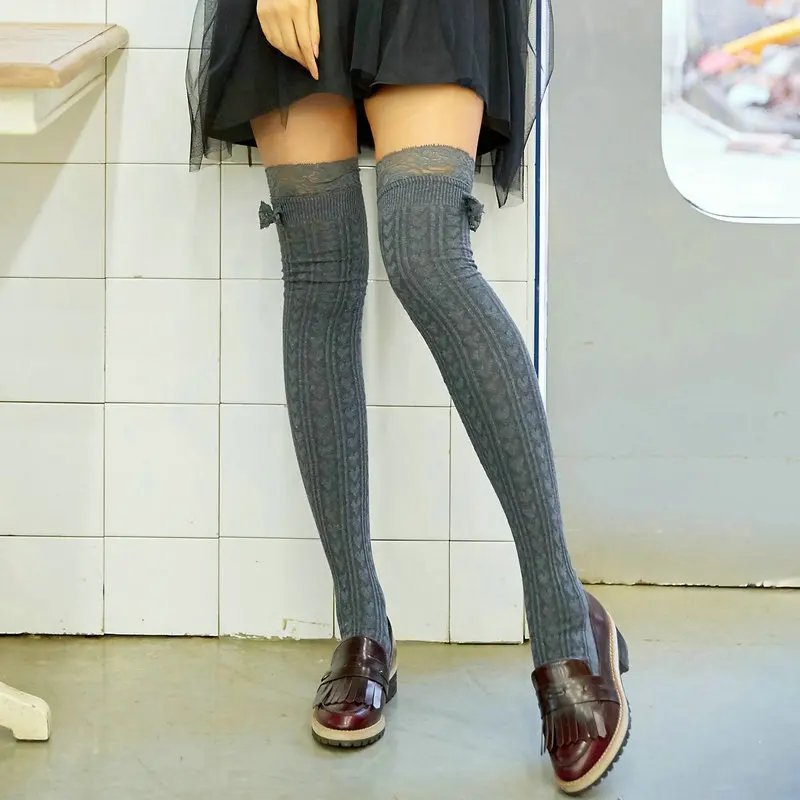 Heart Pattern winter Stockings High Over The Knee Socks Women Sexy Thigh for Girls Vertical Long Cotton Warm Stockings Medias