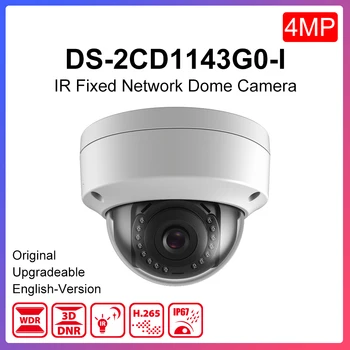 

Original hikvision Dome ip Camera DS-2CD1143G0-I 4MP IP67 support PoE Hik-Connect APP Outdoor IR CCTV Camera SD Card Slot