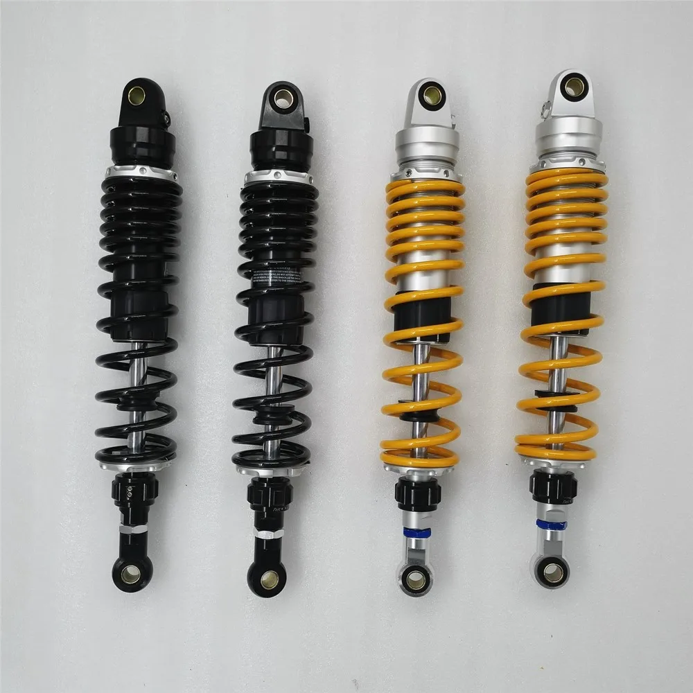 7mm spring 360mm 370mm 380mm 390mm 400mm adjustable nitrogen motorcycle shock absorber for Honda Yamaha Suzuki Kawasaki 2pcs