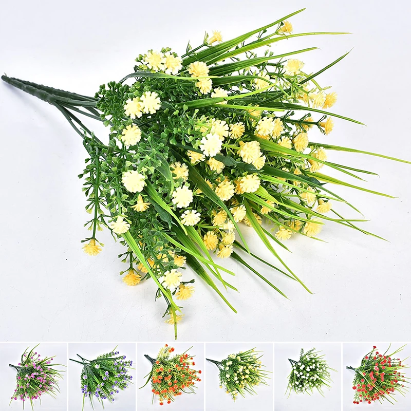 4x поддельные пластиковые искусственные Гипсофилы Цветы Букет вечерние украшения для дома и сада