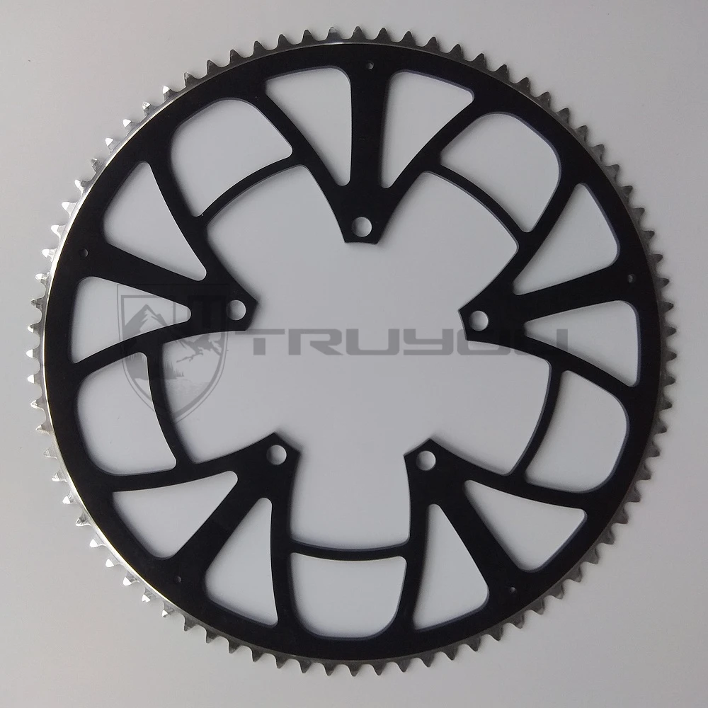 Фото Велосипедная Звездочка TRUYOU BMX, складные детали 130 BCD 68T 70T 75T 80T 85T 90T 120T, алюминиевая Звездочка из сплава с ЧПУ №2