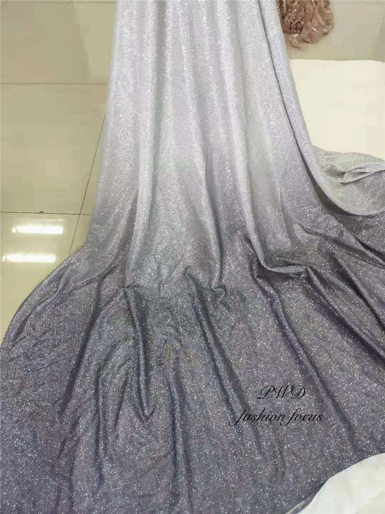 Новейшая африканская кружевная ткань с блестками Тюлевая сетчатая кружевная ткань высокого качества нигерийское кружево