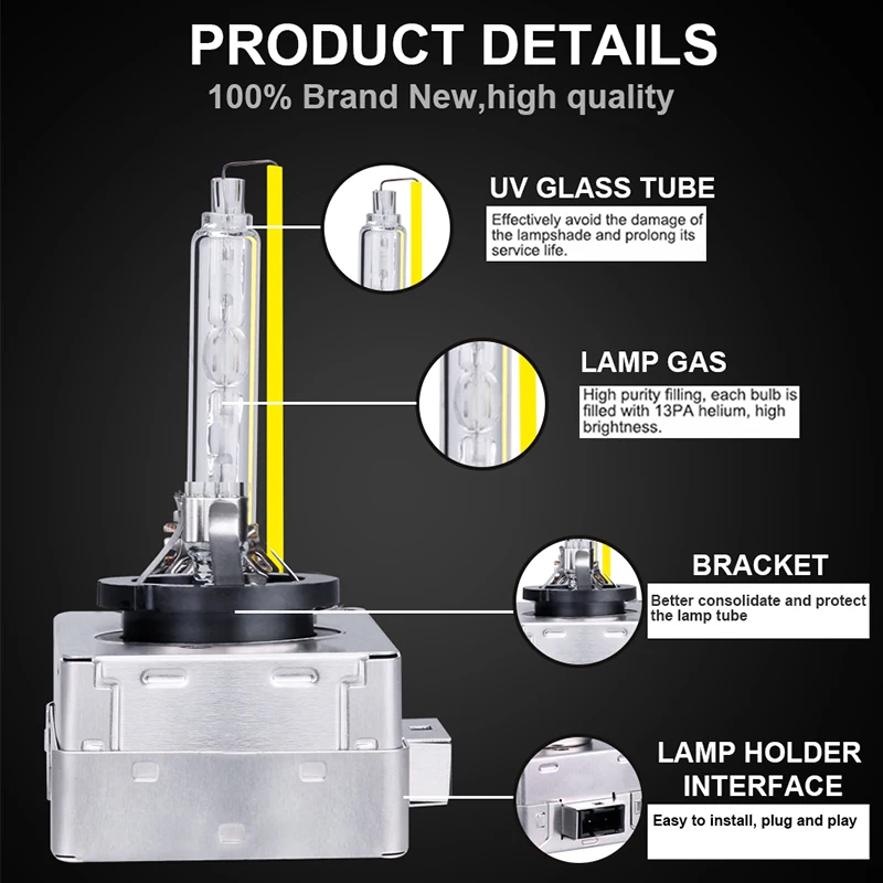 CARLitek 2 шт. Emark HID фара D1S D2S D3S D4S 4300K 6000K 8000K 10000K ксеноновая фара hid комплект лампы D1R D2R D3R D4R лампы