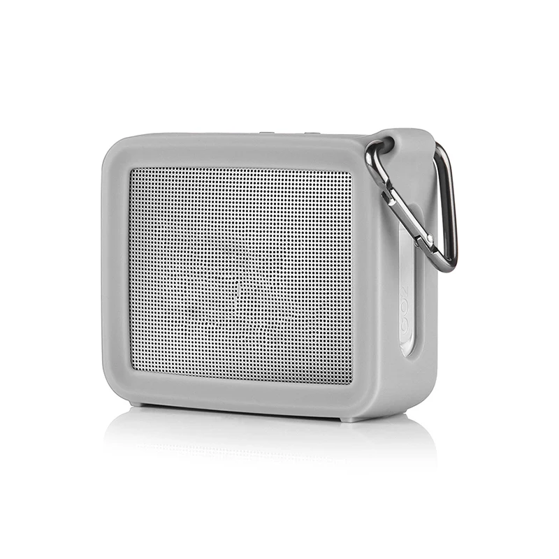 Защитный силиконовый чехол для JBL GO2 Anti-lost чехол с карабином противоударный наружный чехол - Цвет: Silver gray