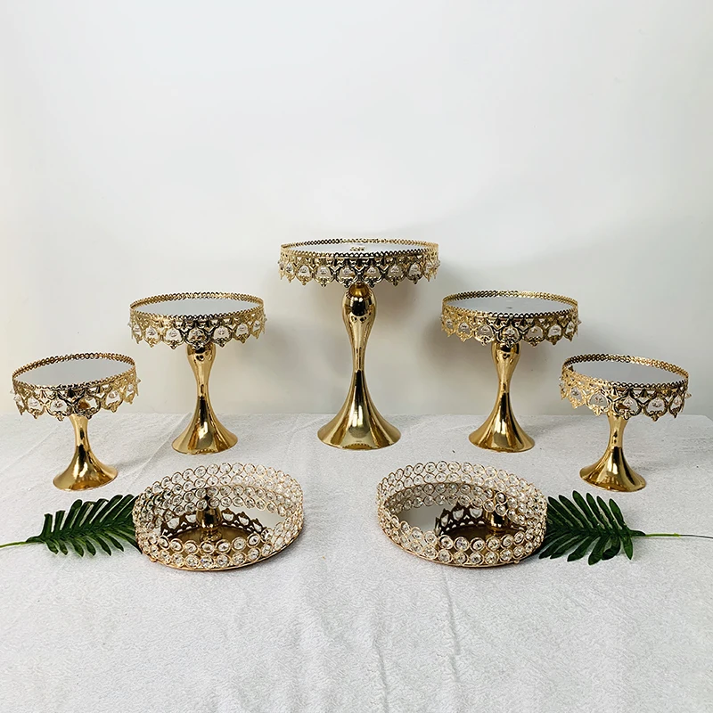 7pcs in set 3 шт-9 шт кекс зеркальный торт стенд кекс стенд тарелка домашняя свадьба день рождения торт инструмент - Цвет: 7pcs in set