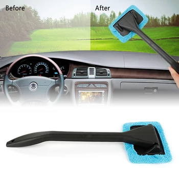 

Windshield Cleaner Microfiber Auto Window Cleaner Detachable Long Handle Brushes Window Brush Handy Washable Car Cleaning Tools